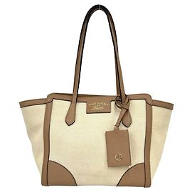Borsa Tote GUCCI Swing Logo Canvas Leather
