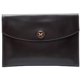 Hermès Brown Box Calf Rio Pochette