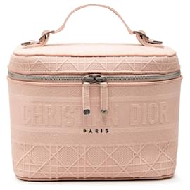 Necessaire Dior Pink Diortravel Canvas Cannage D Lite