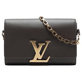 Louis Vuitton Louise Chain GM in pelle di vitello marrone