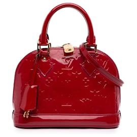 Louis Vuitton Red Monogram Vernis Alma BB