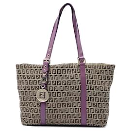 Bolso Tote Fendi Beige Zucchino Canvas Superstar