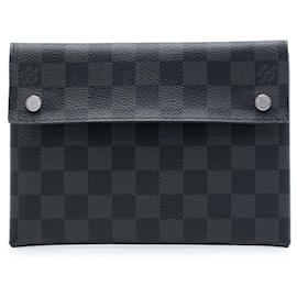 Louis Vuitton Black Damier Graphite Alpha Pochette MM