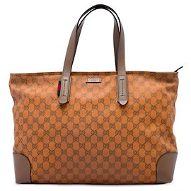 Gucci GG Canvas Web Tote in Orange