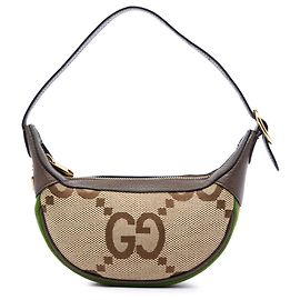 Sac à épaule Gucci Ophidia Mini Jumbo GG Canvas Web Beige