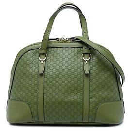 Sac à main Gucci Green Small Microguccissima Nice Dome Satchel