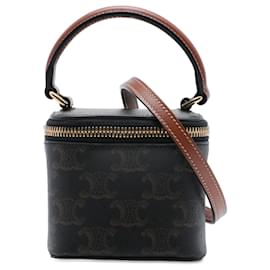 Celine Mini Triomphe Vanity Case in tela rivestita marrone - Céline