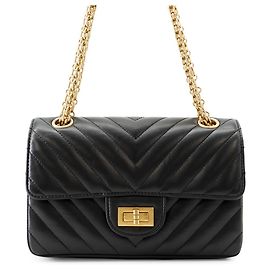 Borsa a tracolla Chanel 2.55 Mini in pelle di vitello invecchiata