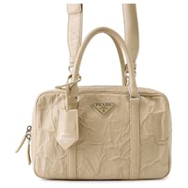 Bolsa de mão em couro Prada Triangle