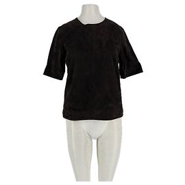 Autre Marque LOULOU DE SAISON Zaida Top aus braunem Leder