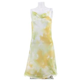 Autre Marque Gedrucktes Seiden-Slip-Kleid