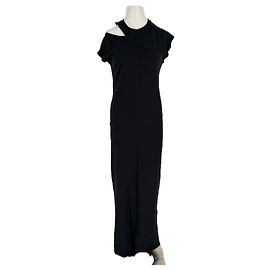 Diesel Schwarzes Maxi-Kleid mit Cut-Outs