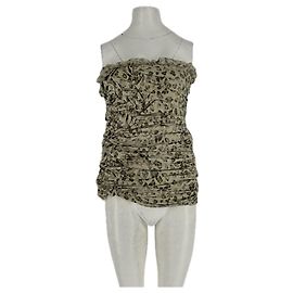 Ermanno Scervino Bustier beige estampado