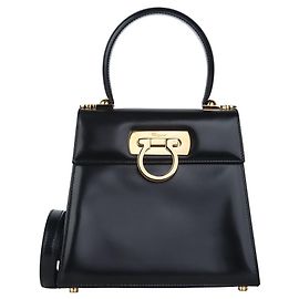 Salvatore Ferragamo Borsa a tracolla Kelly Small Gancini tono oro