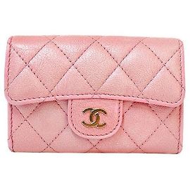 Chanel Klassischer Kartenhalter Rosa