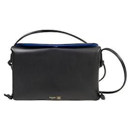 Céline Borsa a tracolla Trio Flap Logo dorato Nero