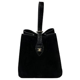 Céline Borsa Tote Amber Piccola in Camoscio Nero GUH