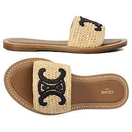 Mules Sandali Rimpy Logo Triomphe Black Natural - Céline