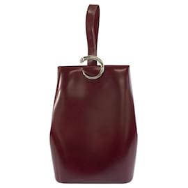 Cartier Panthère Schultertasche aus Leder in Weinrot/Bordeaux