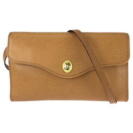 Borsa a tracolla in pelle Christian Dior Vintage con logo CD