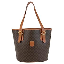 Borsa Tote/Borsa a tracolla Celine Macadam in pelle marrone - Céline