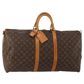 LOUIS VUITTON Monogram Keepall Bandouliere 55 Borsa Boston M41414 LV Auth 193973