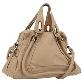 Chloé Borsa a Mano Chloe Paraty in Pelle 2 in 1 Beige Oro Auth 195425A