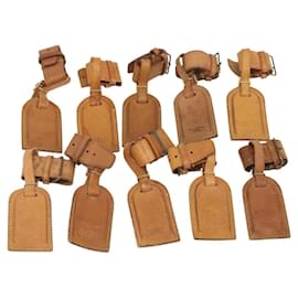LOUIS VUITTON Etichetta per nome Powanie 10 Set Powanie Leather Beige LV Auth 191948