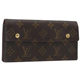 LOUIS VUITTON Monogram Portefeuille Accordion Long Wallet M58008 LV Auth 194269A
