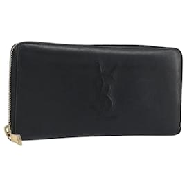 SAINT LAURENT Cassandra Langbeutel aus Leder Schwarz Gold Auth 195906A