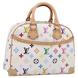 LOUIS VUITTON Monogram Multicolor Trouville Hand Bag White M92663 Auth 196798SM