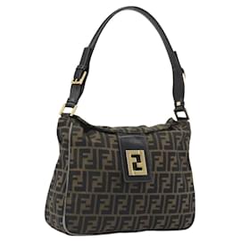 FENDI Zucca Canvas Mamma Baguette Schultertasche Braun Goldfarben Auth 195437 - Fendi