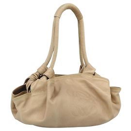 LOEWE Nappa Aire Anagram Handtasche aus goldfarbenem Leder, authentisch 194382