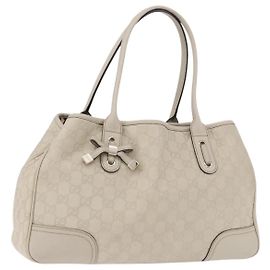Borsa Tote GUCCI GuccissimaGG Pretty Tote Bag in pelle color avorio 163805 Auth 195794V