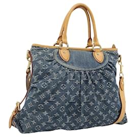 LOUIS VUITTON Monogram Denim Neo Cabby GM Hand Bag 2way Blue M95350 Auth 195232V - Louis Vuitton