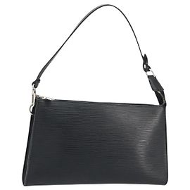 LOUIS VUITTON Epi Pochette Accessoires Accessory Pouch Black M52982 Auth 195419V