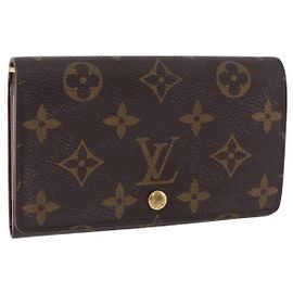 LOUIS VUITTON Monogram Porte Monnaie Billets Tresor Wallet M61730 Auth 194485A