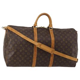 LOUIS VUITTON Monogram Keepall Bandouliere 55 Borsa Boston M41414 LV Auth ep15622