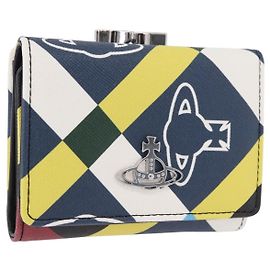 Portafoglio Vivienne Westwood PVC Canvas Multicolor Silver Auth 195907A