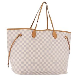 LOUIS VUITTON Damier Azur Neverfull GM Tote Bag N41360 LV Auth 193361
