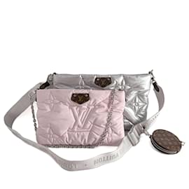 Maxi Multi Pochette in nylon Econyl con monogramma in rilievo, borsa crossbody bicolore - Louis Vuitton