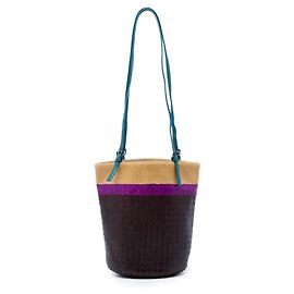 Borsa a secchiello Bottega Veneta Nappa Intrecciato Acquarello Marrone
