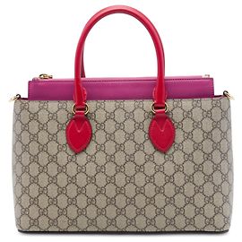 Borsa Satchel Gucci GG Supreme Linea A Beige