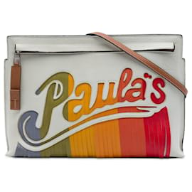 Pouch in pelle con frange bianca LOEWE Paulas Ibiza