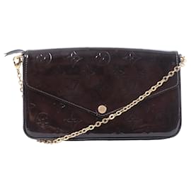 Borsa a tracolla Pochette Félicie in vernice Louis Vuitton in Bordeaux