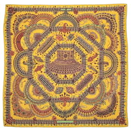 Hermès "PARURES DES MAHARAJAS" Stole Cashmere & Silk Carré Géant 140