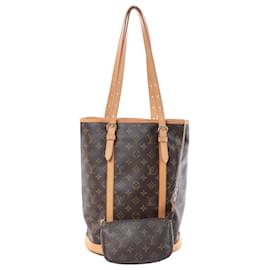 Borsa a tracolla Louis Vuitton Bucket GM Monogram Canvas in marrone