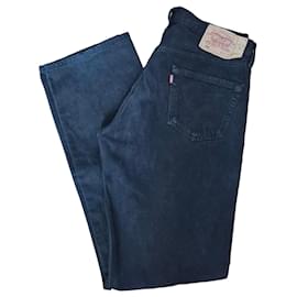Jeans Levi's 501 Original Nero W36 L34 Taglio Dritto Denim Vintage Uomo Taglia 44/46