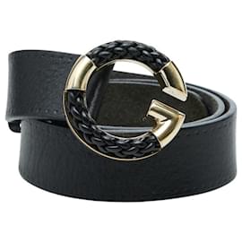 Gucci G-Buckle Gürtel aus schwarzem Leder
