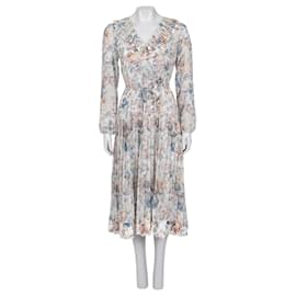 Vestido floral plisado transparente Zimmermann - FOX2 De segunda mano